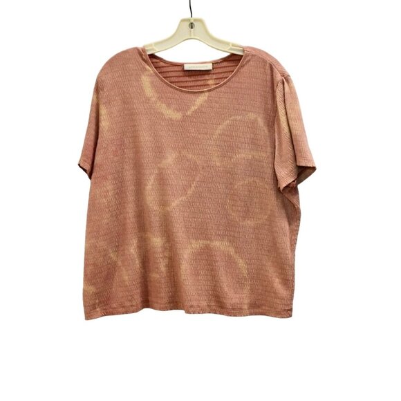 Women's Apple Seeds Dusty Rose Stretchy Top Custom Bleach Dye Size XL - Picture 1 of 4